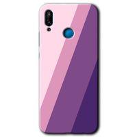 MRCİLETİSİM Huawei P20 Lite Kılıf HD Desen Baskılı Arka Kapak + Temperli Cam - Oblique