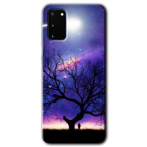 Potkal Hediye Fabrikası Samsung Galaxy S20 Kılıf HD Desen Baskılı Arka Kapak - Uzay Silüet