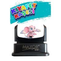 Kıyafet Kaşesi Pembe Fil Temalı Öğrenci Kaşesi / Kıyafet Etiketi / Kumaş Kıyafet Kaşesi
