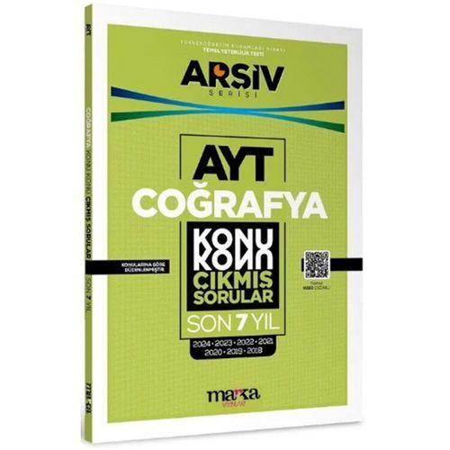 AYT Coğrafya Çıkmış Sorular Konu Konu Son 7 Yıl Tıpkı Basım Arşiv Serisi Marka Yayınları