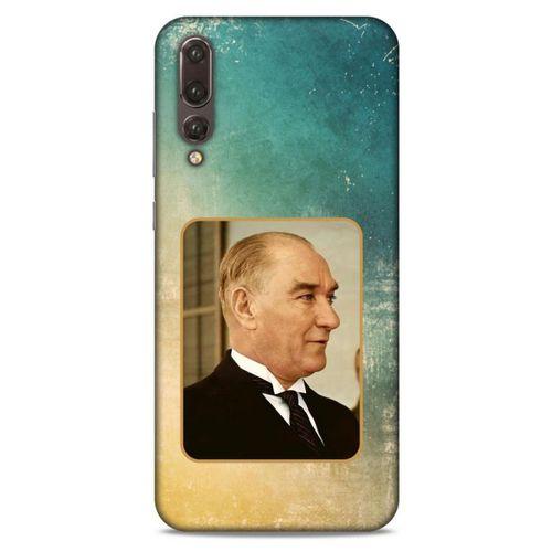 Huawei P20 Pro Kılıf Atatürk (27) Tasarımlı Kılıf Sarı Yeşil
