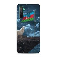 Realme 5 Pro Uyumlu Kılıf Azarbaijan (25) Antişok Kapak Kurt Bayrak