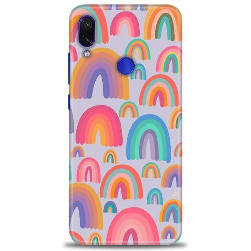 Xiaomi Redmi Note 7 Kılıf HD Baskılı Kılıf - Gökkuşakları + Tam Ekran Koruyucu