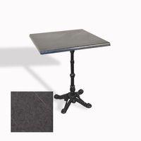 Dockers Çipa 1002 Döküm Ayak Kare Masa 60X60 cm - (Werzalit, Wermodin ve Allzalit Tabla) - Grey Marble