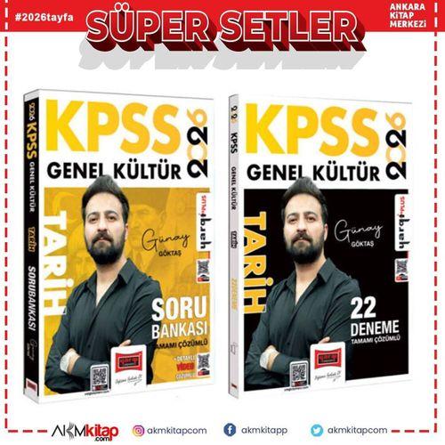 Yargı Yayınları 2026 KPSS Genel Kültür Tarih Tamamı Çözümlü Soru Bankası ve Deneme Seti 2 Kitap