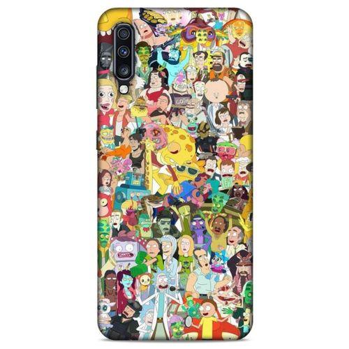 Samsung Galaxy A70s Uyumlu Kılıf Rick And Morty (36) Glitter Kılıf Cop Morty