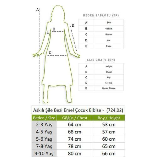 Askılı Vual Emel Yazlık Çocuk Elbise Petrol Ptrl
