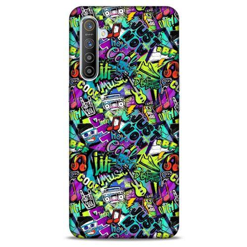 Graffitix (1) Desenli Silikon Kapak Oppo Realme XT Kılıf