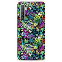 Graffitix (1) Desenli Silikon Kapak Oppo Realme XT Kılıf