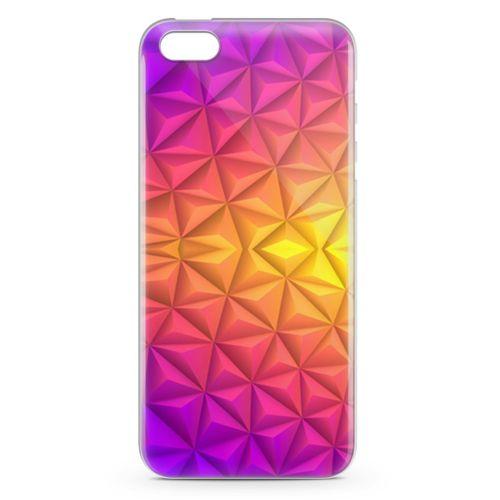 Apple iPhone SE Kılıf Elmas Rainbow Arka Kapak Koruma Desenli Full Koruyucu