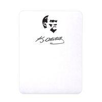Dikdörtgen Mouse Pad Beyaz Atatürk Baskılı