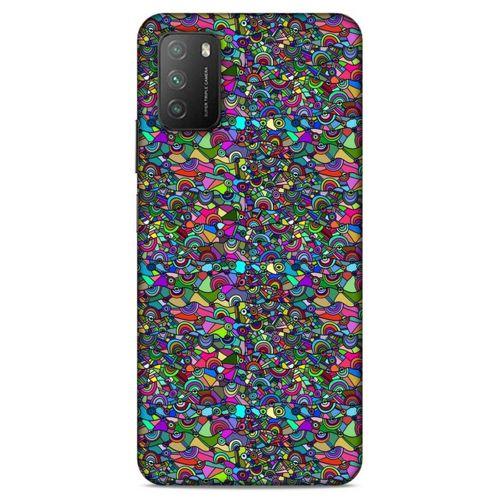 Lopard Xiaomi Poco M3 Uyumlu Kılıf Soyut Sanat (31) Baskılı TPU Kılıf