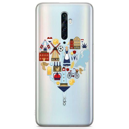 Oppo Reno2 Z 2019 Kılıf Amsterdam'I Seviyorum Arka Kapak Koruma Desenli Full Koruyucu