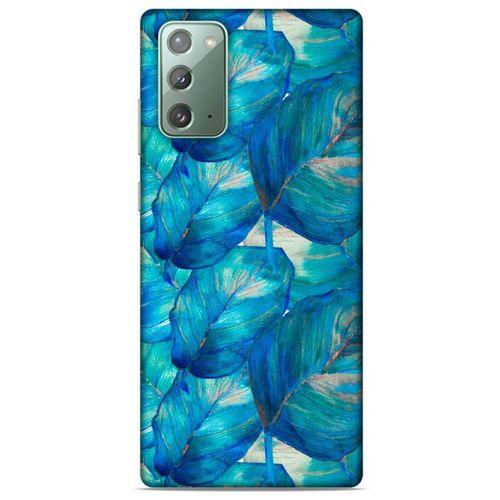 Samsung Galaxy Note 20 Uyumlu Kılıf Mavi Delisi (47) Crystal Flex Kılıf Yaprak