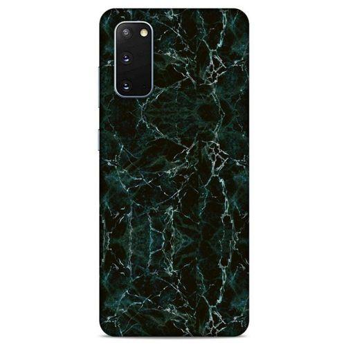 Mermer Desenli (27) Tema Tasarımlı Kılıf Zümrüt Yeşili Samsung Galaxy S20 Kılıf