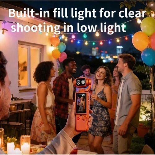 Q8 4k Ultra Hd Taşınabilir Vlog Spor Ve Aksiyon Kamerası 2.0’’ Döndürülebilir Ips Ekran Turuncu