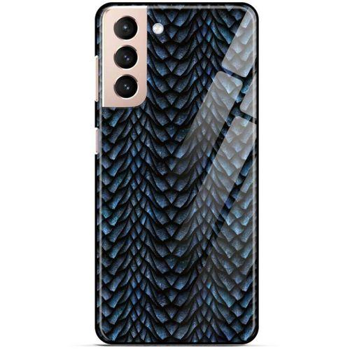 Samsung Galaxy S21 Plus Kılıf Dragons (4) Koruma Kılıfı Ejderha Skin Lacivert