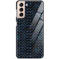 Samsung Galaxy S21 Plus Kılıf Dragons (4) Koruma Kılıfı Ejderha Skin Lacivert
