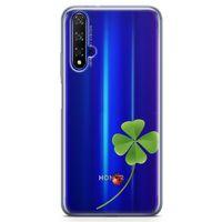 Huawei Nova 5t Kılıf UğurBöceği Yonca Arka Kapak Koruma Desenli Full Koruyucu