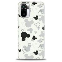 Xiaomi Redmi Note 10 Kılıf HD Baskılı Kılıf - Siyah Mickey + Tam Ekran Koruyucu