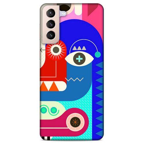 Lopard Samsung Galaxy S21 Plus Uyumlu Kılıf Soyut Sanat (13) Baskılı Silikon Kap