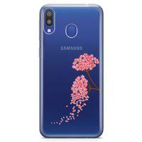 Samsung Galaxy M20 Kılıf Hüzünlü Ortanca Arka Kapak Koruma Desenli Full Koruyucu