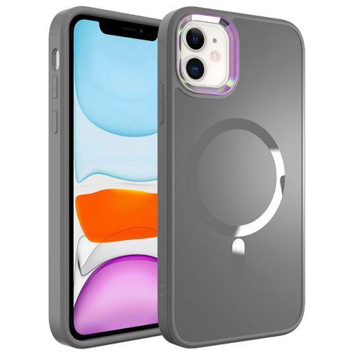 Apple iPhone 12 Kılıf M-safe Wireless Şarj Özellikli Zore Stil Kapak