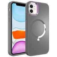 Apple iPhone 12 Kılıf M-safe Wireless Şarj Özellikli Zore Stil Kapak