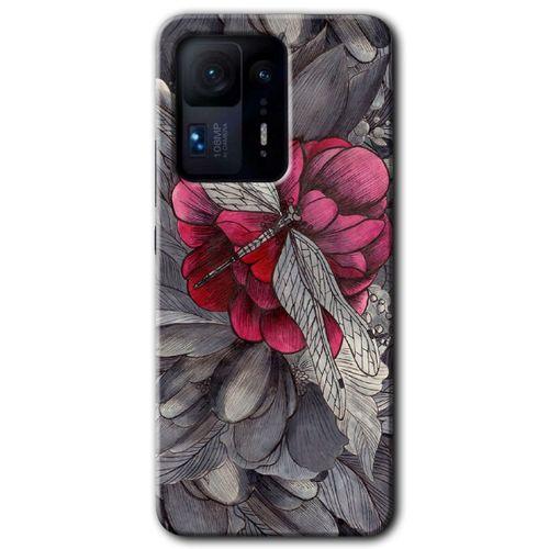 MRCİLETİSİM Xiaomi Mi Mix 4 Kılıf HD Desen Baskılı Arka Kapak+Temperli Cam - kelebek Ömrü