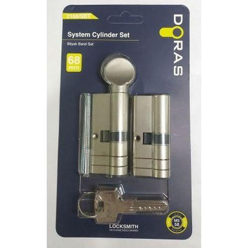 Doras Topuzlu Pirinç 68mm Tuzaklı Alt-Üst Barel Seti