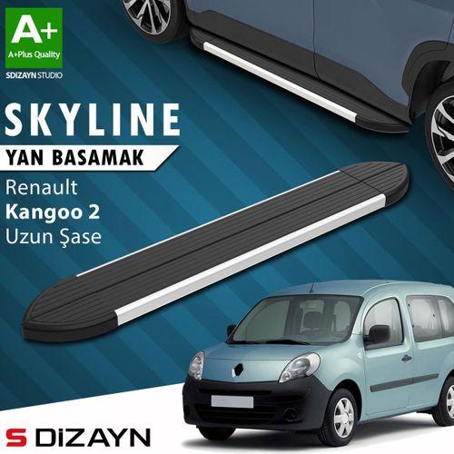 S-Dizayn Renault Kangoo 2 Uzun Şase Skyline Aluminyum Yan Basamak 223 Cm 2008-2020 A+ Kalite