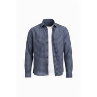 Alfonso Ekose Büyük Kareli Relaxed Fit %100 Pamuklu Flanel Kumaş Erkek Gömlek - Mavi