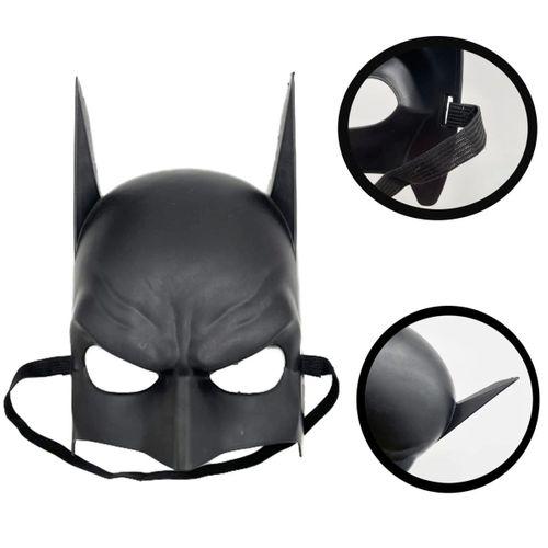 Siyah Renk Çocuk Boy Arkadan Lastikli Batman Maskesi   20x14 Cm