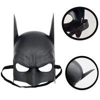 Siyah Renk Çocuk Boy Arkadan Lastikli Batman Maskesi   20x14 Cm