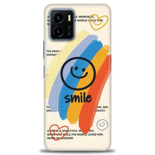 Vivo Y33S Kılıf HD Baskılı Kılıf - Smile + Tam Ekran Koruyucu