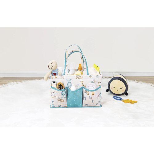 7'li Yenidoğan Hastane Çıkış Organizer Set - Bölmeli Bebek Bakım Çantası - 6 Parça Valiz İçi Düzenleyici (Mavi)
