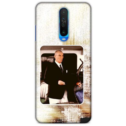 Xiaomi Redmi K30 5G Kılıf Atatürk (24) Darbe Emici Kılıf Eskitilmiş Beyaz
