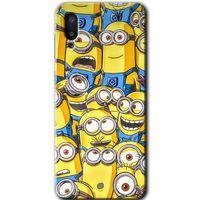 MRCİLETİSİM Samsung Galaxy A02 Kılıf Baskılı Kapak - Minion Ordusu +Tam Kaplayan Mat Seramik