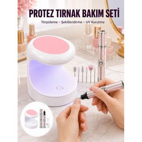 20.000 Rpm Tırnak Matkabı + Mini Led Oje Kurutma Cihazı Seti Yeni Nesil