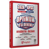 2026 KPSS Lise Ortaöğretim Ön Lisans Optimum 5 Deneme Fasikül Çözümlü Saydam Yayınları