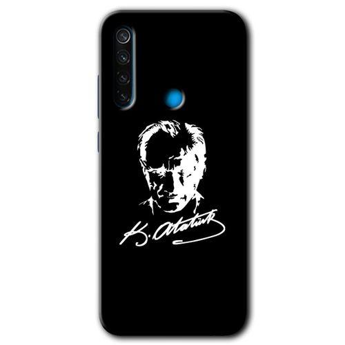 MRCİLETİSİM Xiaomi Redmi Note 8 Kılıf Kapak - Atatürk Türk Kahvesi +Hayalet Ekran Yandan Gözükmez