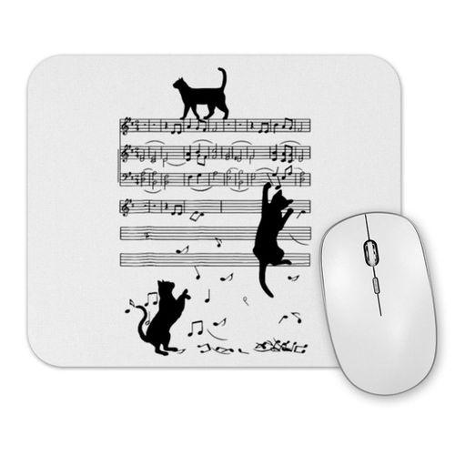 Notalar Müzik Cat Kedi Komik Mouse Pad