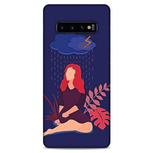 Samsung Galaxy S10 Plus Kılıf Depresyon (4) Koruma Kılıfı Açık Kahverengi