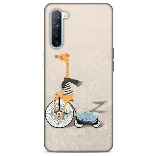 Oppo Reno 3 Kılıf FunnyMaX (17) Tasarım Kılıf Bej Zürafa