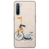 Oppo Reno 3 Kılıf FunnyMaX (17) Tasarım Kılıf Bej Zürafa