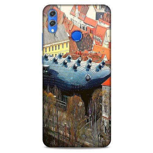 Huawei Honor 8x Kılıf Dünya Mimarisi (32) Soft Silikon Kılıf Kunsthaus Müzesi Avusturya