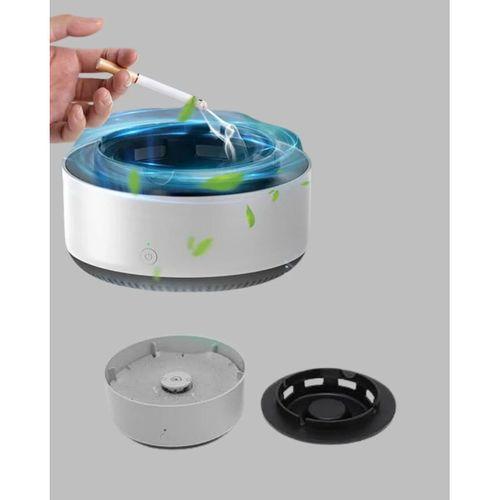 Sigara Dumanı Ve Koku Giderici Hava Temizleyici Küllük – 2 Katmanlı Filtreli, Usb Şarjlı