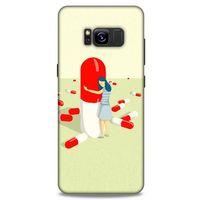 Samsung Galaxy S8 Kılıf Depresyon (19) Kılıfları Kahve Turuncu