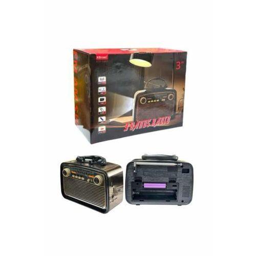 Nostalji Radyo Bluetooth Hoparlör Usb-sd Kart Giriş Led Fener Işıklı Bataryalı Pilli Yeni Nesil