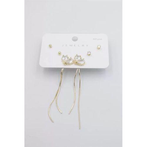 Çoklu Set Küpe - Altın